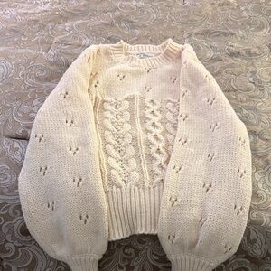 Cream Cable Knit Sweater